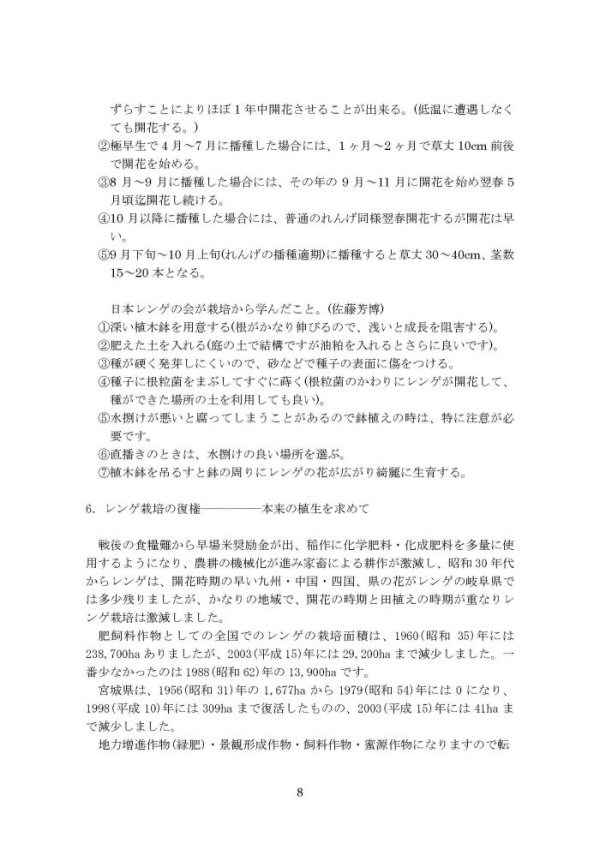 日本レンゲの会20年の活動/p8